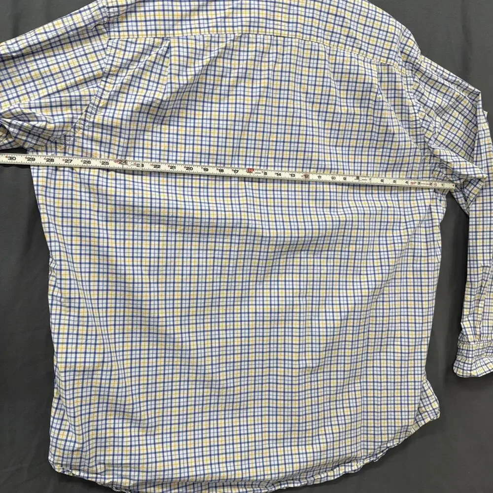 Polo Ralph Lauren Button Shirt Mens 2XLT Tall Multicolor Plaid Flesh Pony Oxford